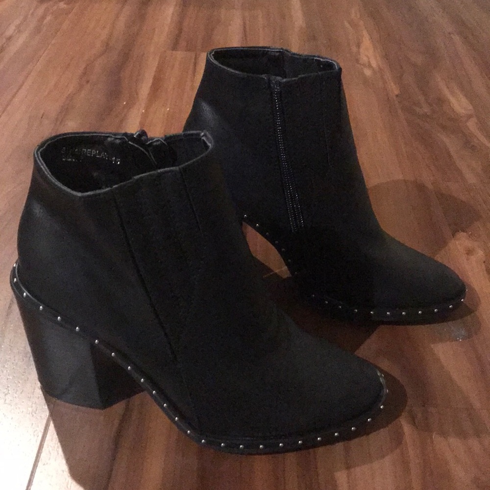 Black Studded Booties